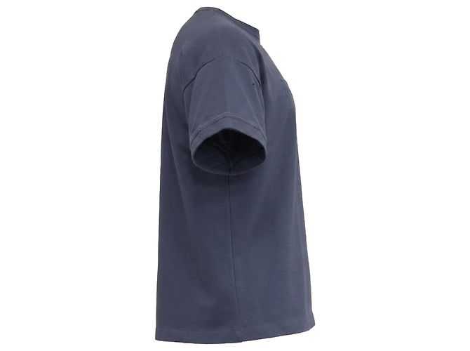 T-shirt ricamata Dior x Stone Island in cotone blu navy - vista 3