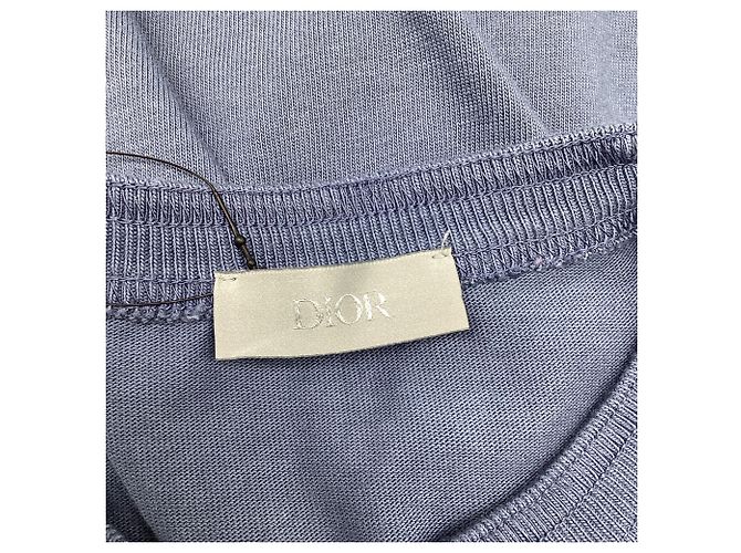 T-shirt ricamata Dior x Stone Island in cotone blu navy - vista 5