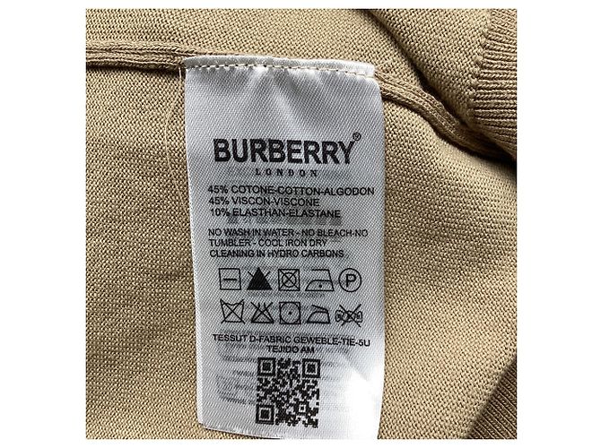 Burberry London Strickpullover aus beiger Baumwolle mit besticktem Logo - Ansicht 6