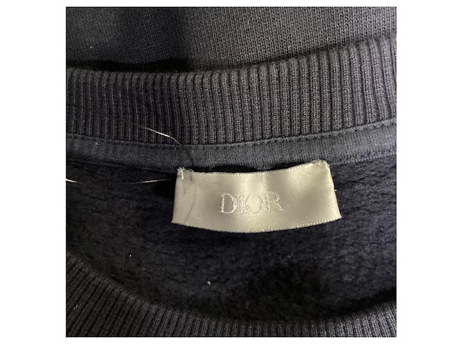Dior x Kaws Crewneck Sweatshirt aus schwarzer Baumwolle - Ansicht 6