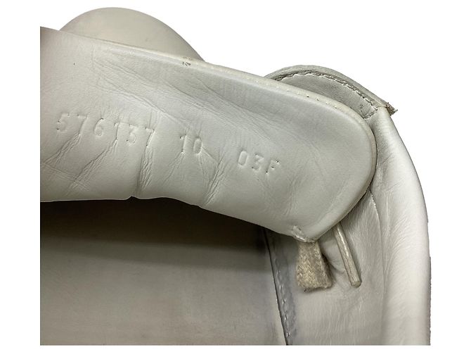 Sneakers Gucci Ace Blade Distressed in pelle bianca Bianco - vista 10