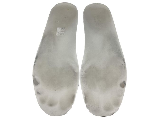 Sneakers Gucci Ace Blade Distressed in pelle bianca Bianco - vista 8