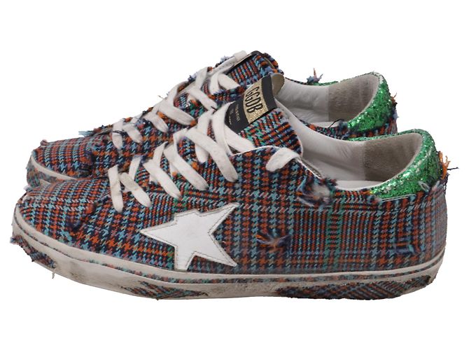 Golden Goose Sneaker mit Karomuster aus multicoloured Canvas Mehrfarben - Ansicht 4