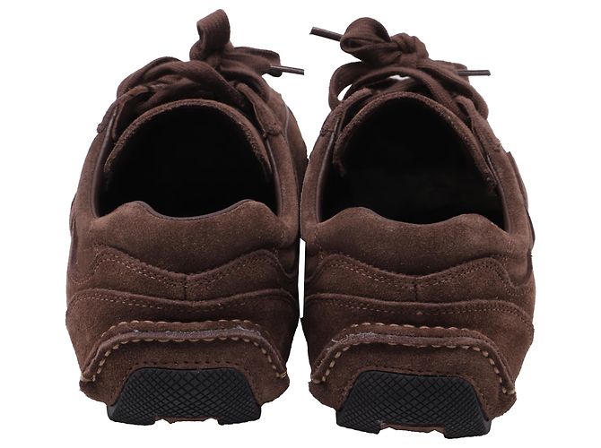Sneakers Prada Montecarlo Re-Edition 2005 in camoscio marrone Rosso - vista 5