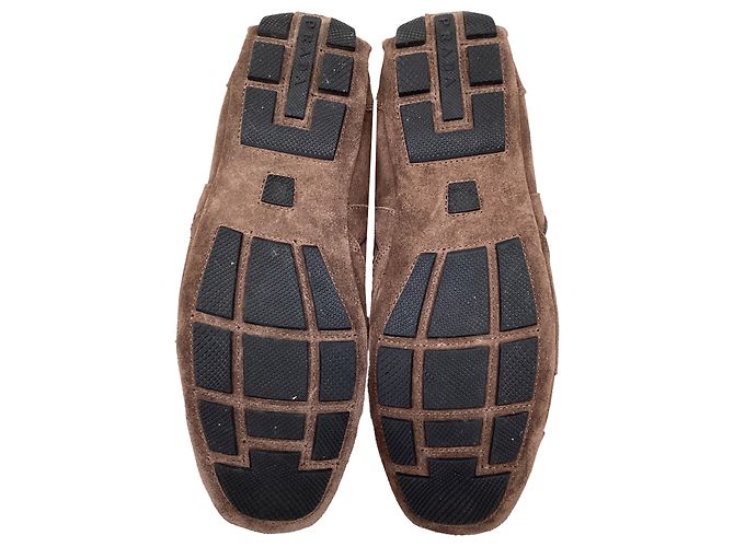 Sneakers Prada Montecarlo Re-Edition 2005 in camoscio marrone Rosso - vista 8