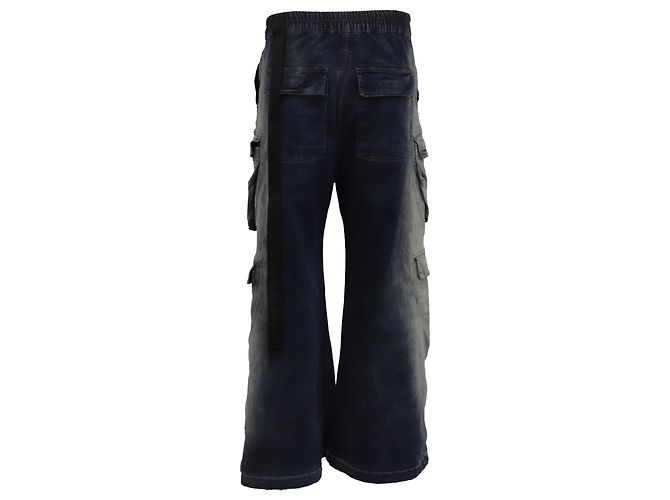 Pantaloni Double Cargo Gradient Rick Owens DRKSHDW EDFU in cotone blu - vista 3