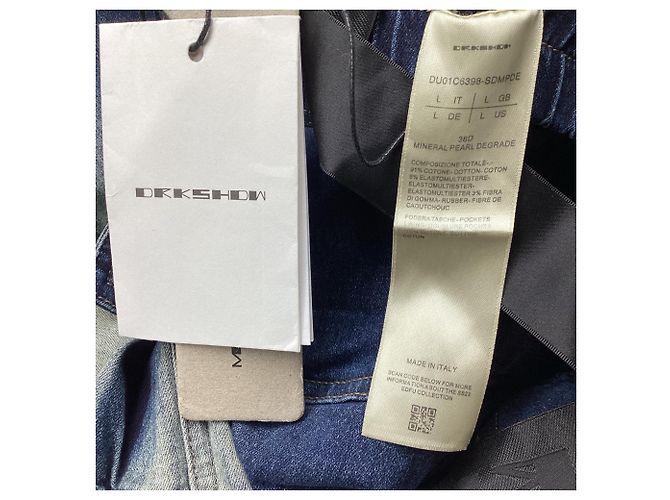 Pantaloni Double Cargo Gradient Rick Owens DRKSHDW EDFU in cotone blu - vista 5