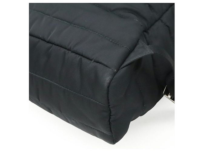 Prada 1BZ002 Nylon Leder Rucksack Schwarz - Ansicht 3