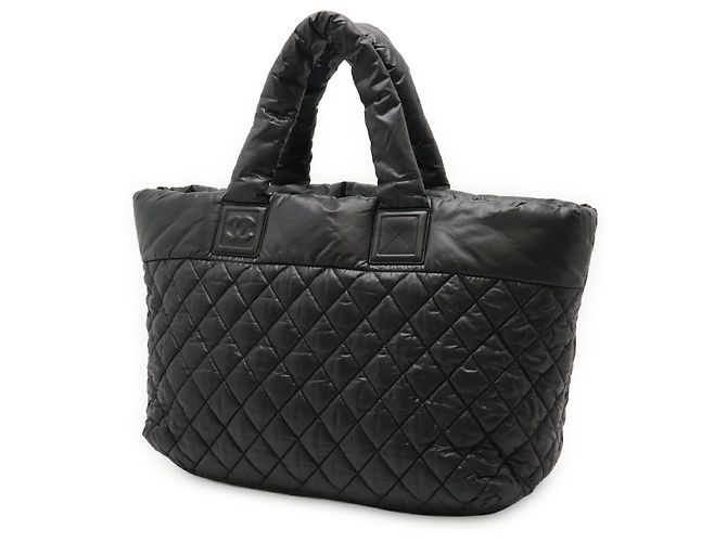 Borsa Tote 2way Chanel Coco Cocoon in nylon Nero Bordò - vista 2