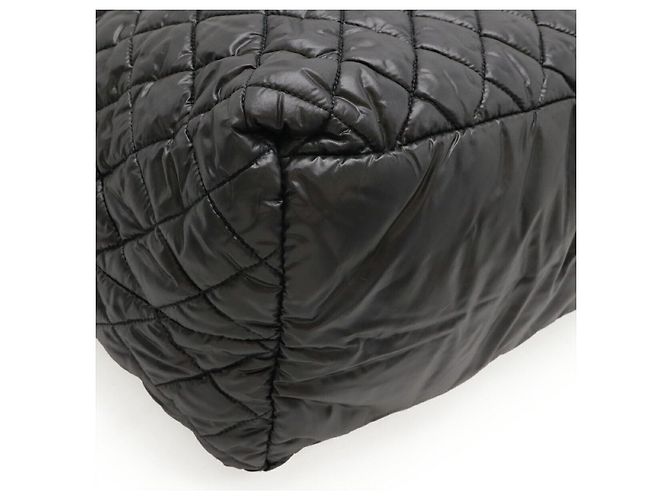 Borsa Tote 2way Chanel Coco Cocoon in nylon Nero Bordò - vista 3