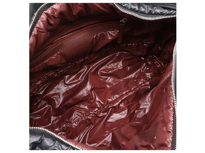 Borsa Tote 2way Chanel Coco Cocoon in nylon Nero Bordò - vista 6