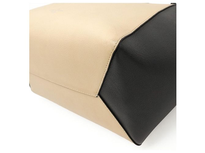 Twist Borsa 2way in pelle Louis Vuitton Lockme Cabas Nero Beige - vista 3