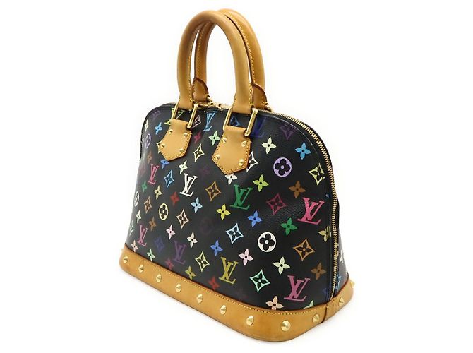 Borsa Louis Vuitton Alma Monogram Multicolor Nero - vista 2