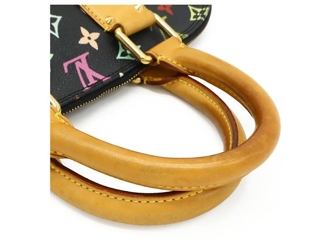 Borsa Louis Vuitton Alma Monogram Multicolor Nero - vista 4