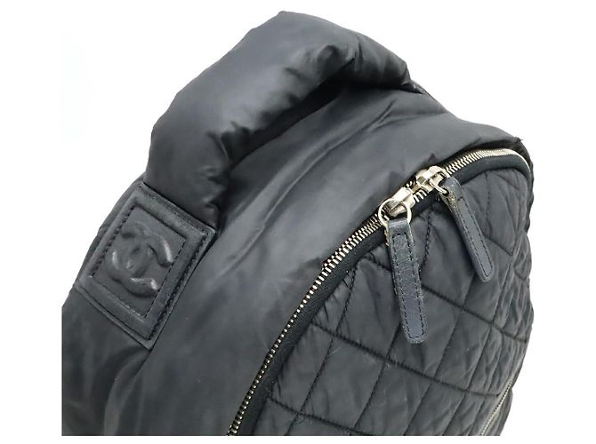 Zaino Chanel Coco Cocoon in nylon e pelle Nero Bordò - vista 6
