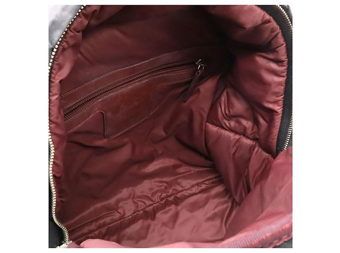 Zaino Chanel Coco Cocoon in nylon e pelle Nero Bordò - vista 7