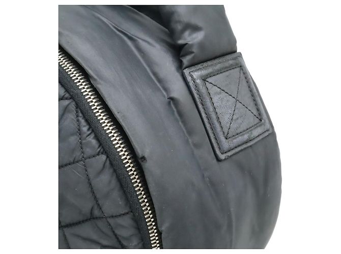 Zaino Chanel Coco Cocoon in nylon e pelle Nero Bordò - vista 8
