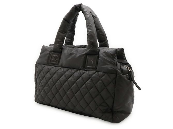 Borsa Tote Chanel Coco Cocoon in nylon e pelle Marrone - vista 2
