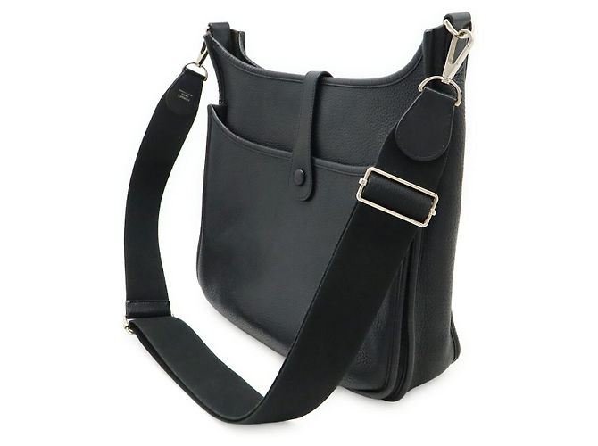 Hermès Borsa a tracolla Hermes Evelyne III GM Taurillon Clemence Nero - vista 2