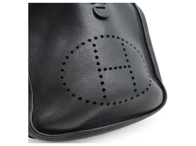 Hermès Borsa a tracolla Hermes Evelyne III GM Taurillon Clemence Nero - vista 9