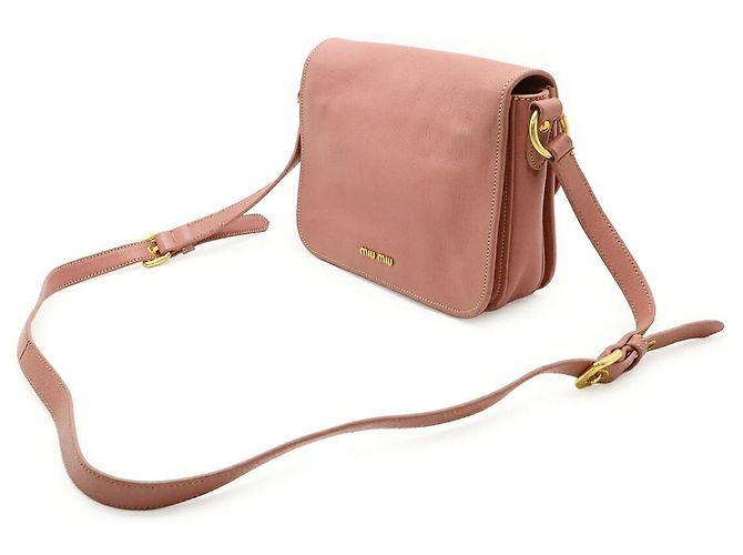Borsa a tracolla in pelle Miu Miu Rosa - vista 2