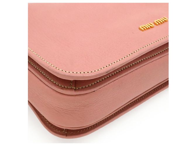 Borsa a tracolla in pelle Miu Miu Rosa - vista 3