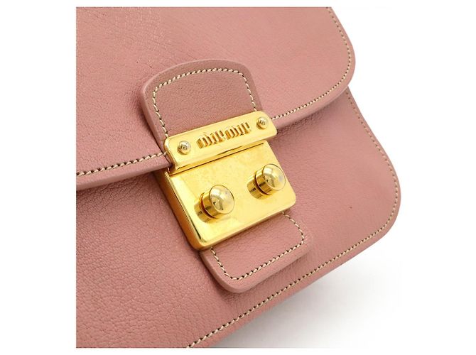 Borsa a tracolla in pelle Miu Miu Rosa - vista 9