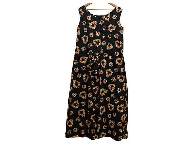 Autre Marque Vestido con estampado floral Wonderful World Negro Naranja - vista 3
