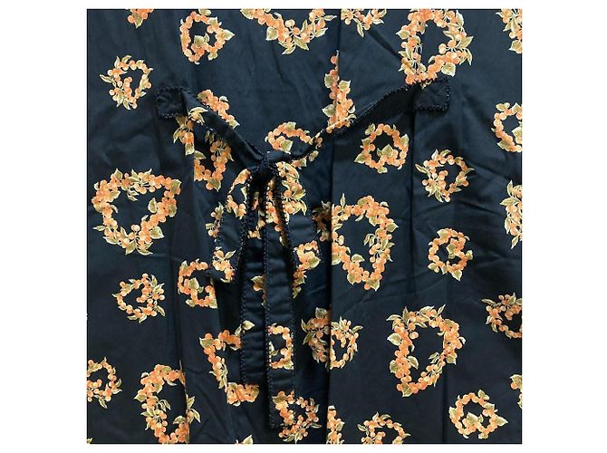 Autre Marque Vestido con estampado floral Wonderful World Negro Naranja - vista 4