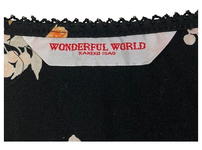 Autre Marque Vestido con estampado floral Wonderful World Negro Naranja - vista 5