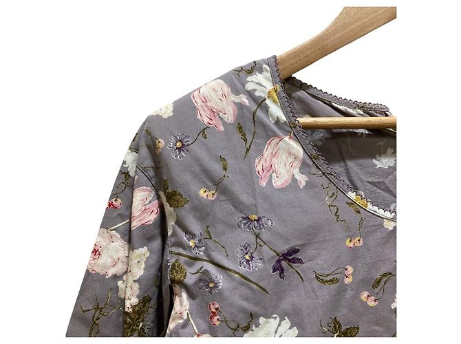 Autre Marque WONDERFUL WORLD Langarmbluse mit Blumenprint Lila - Ansicht 2