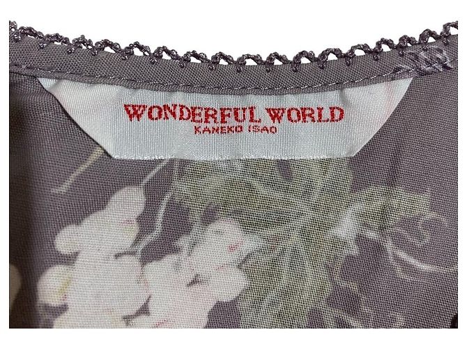 Autre Marque WONDERFUL WORLD Langarmbluse mit Blumenprint Lila - Ansicht 6