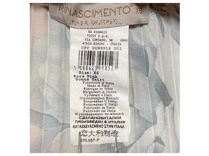 Autre Marque Falda larga plisada con estampado floral Rinascimento Rosa - vista 5