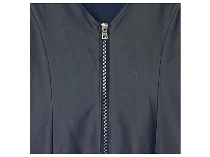 Armani Exchange ärmelloses Kleid aus Kunstleder Blau Marineblau - Ansicht 4