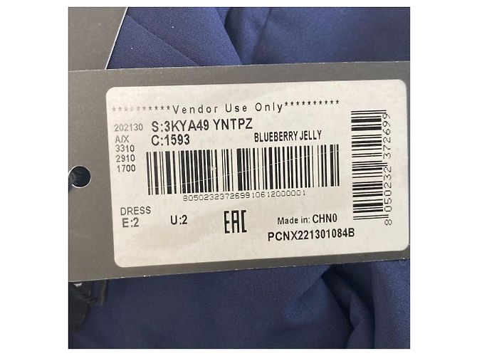 Armani Exchange ärmelloses Kleid aus Kunstleder Blau Marineblau - Ansicht 5