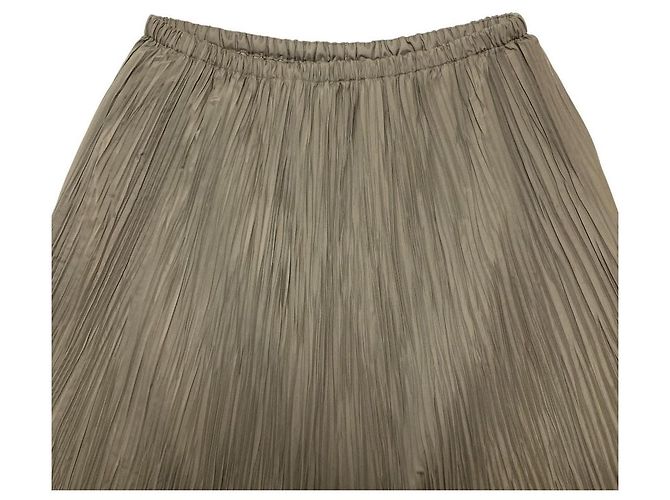 Autre Marque Falda IENA Catch Washer Skirt Beige - vista 3
