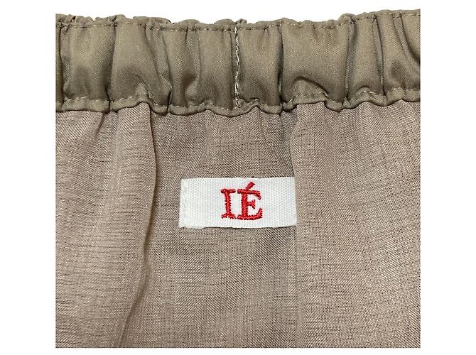 Autre Marque Falda IENA Catch Washer Skirt Beige - vista 4