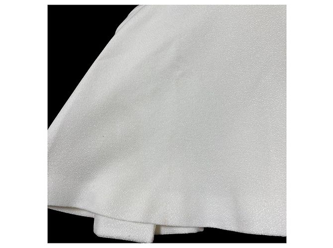 Autre Marque Chaleco Peplum ANAYI de Tweed Basket Blanco - vista 10