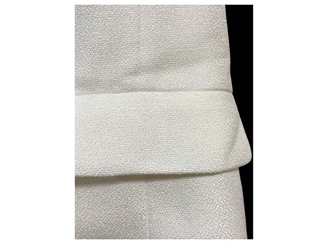 Autre Marque Chaleco Peplum ANAYI de Tweed Basket Blanco - vista 5