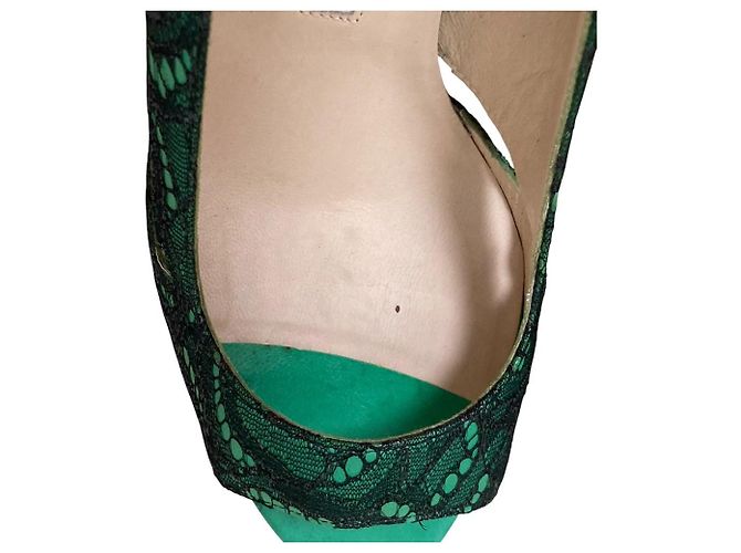Manolo Blahnik Spitzen-Pumps Grün - Ansicht 10