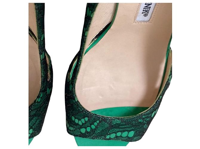 Manolo Blahnik Spitzen-Pumps Grün - Ansicht 11