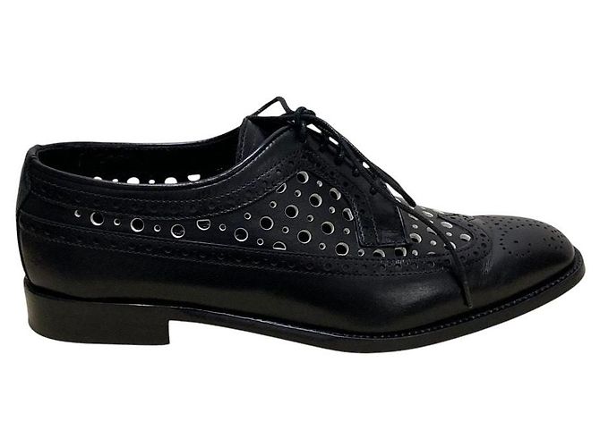 Chaussures Oxford en cuir perforé Manolo Blahnik - vue 5