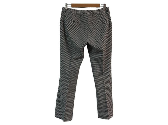 Autre Marque PT TORINO Hahnentritt Stretch Flare Hose Schwarz - Ansicht 2