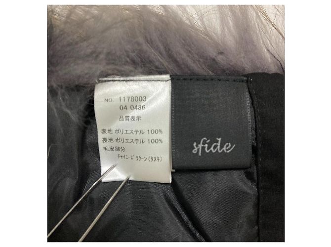 Autre Marque Chaleco Abrigo sfide de Piel de Mapache y Eco Mouton Negro - vista 5