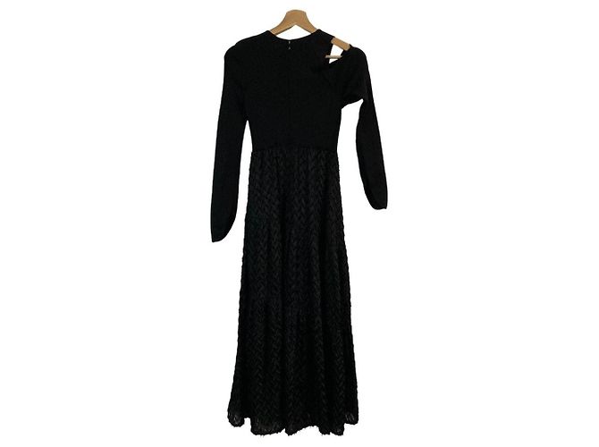 Autre Marque Snidel Jacquard-Kleid Schwarz - Ansicht 2