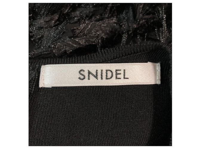 Autre Marque Snidel Jacquard-Kleid Schwarz - Ansicht 5