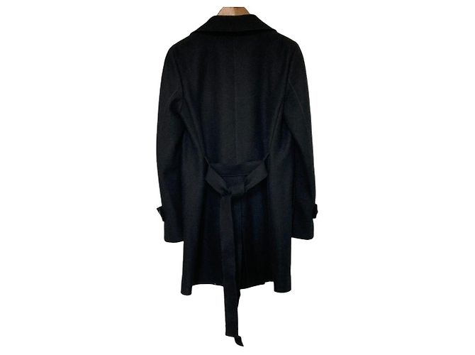 Autre Marque Abrigo de lana cruzado iCB Negro - vista 2