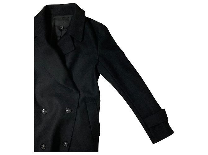Autre Marque Abrigo de lana cruzado iCB Negro - vista 3