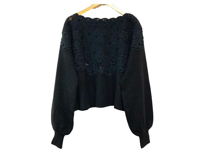Autre Marque LA BELLE ETUDE Centripetal crochet Knitwear Negro - vista 2
