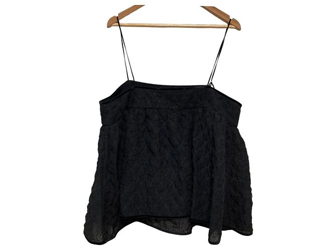 Autre Marque IENA Flochet Jacquard Camisole Blouse Negro - vista 2